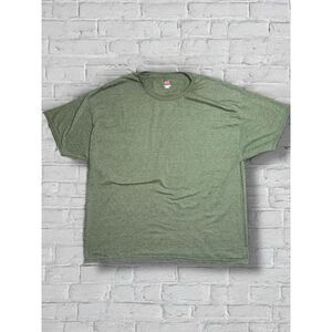 Hanes Men’s XXL Green ComfortBlend EcoSmart Crewneck Pull-On T-shirt Casualwear